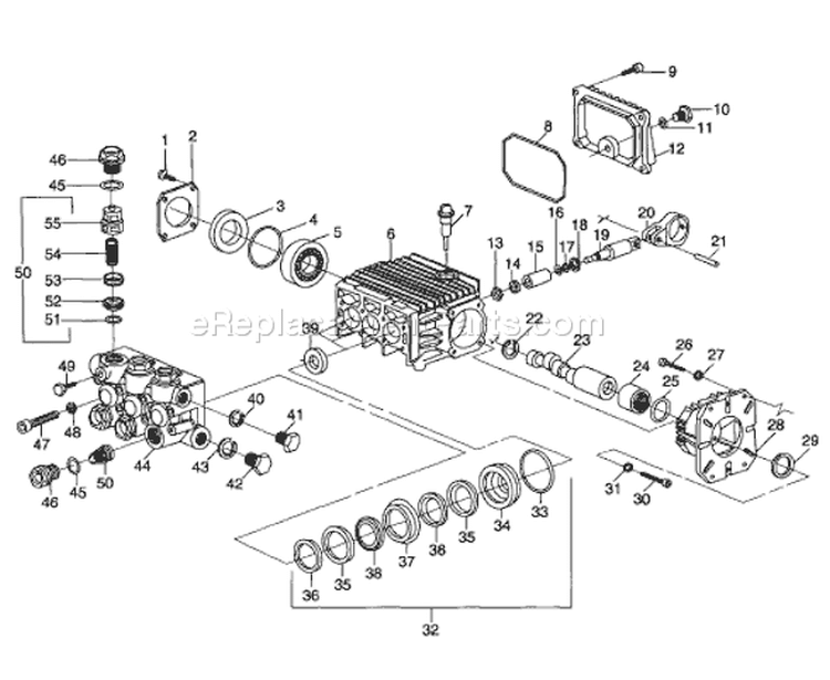 Page J Diagram and Parts List for A2701  Briggs and Stratton Pressure Washer